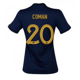 Damen Fußballbekleidung Frankreich Kingsley Coman #20 Heimtrikot WM 2022 Kurzarm